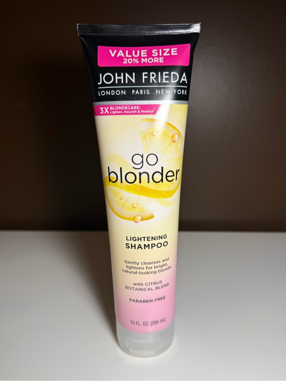 John Frieda Go Blonder Shampoo 10 oz. 3X Blondecare Lightening Citrus Botanical
